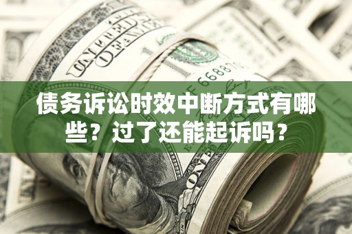 武汉债务诉讼时效中断方式有哪些？过了还能起诉吗？