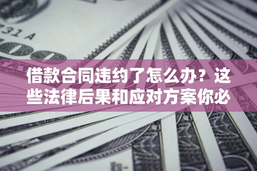 武汉借款合同违约了怎么办？这些法律后果和应对方案你必须知道