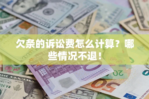 武汉欠条的诉讼费怎么计算？哪些情况不退！