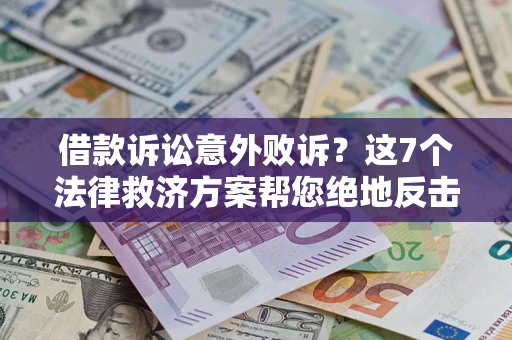 武汉借款诉讼意外败诉？这7个法律救济方案帮您绝地反击！