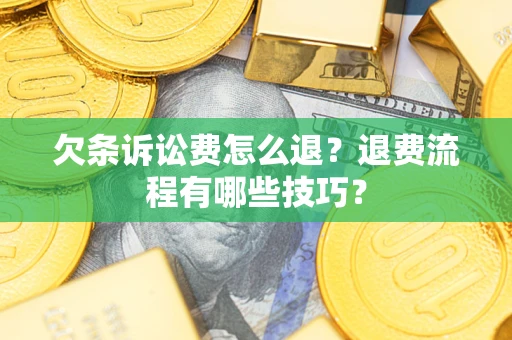 武汉欠条诉讼费怎么退？退费流程有哪些技巧？