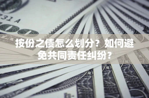 武汉按份之债怎么划分？如何避免共同责任纠纷？