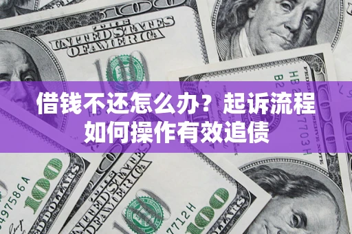 武汉借钱不还怎么办？起诉流程如何操作有效追债