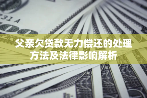 武汉父亲欠贷款无力偿还的处理方法及法律影响解析